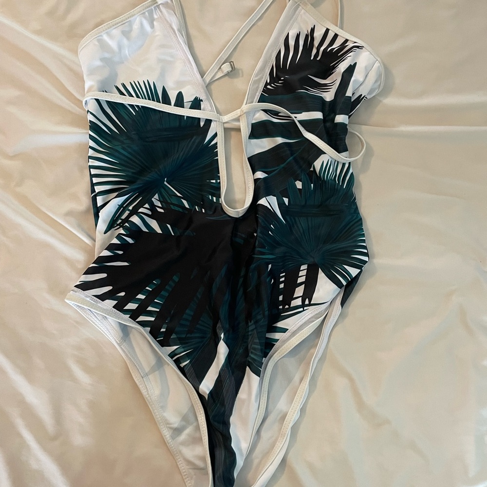 Extra-large high waisted one piece bathing suit